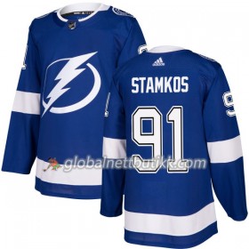 Tampa Bay Lightning Hockeydrakt Steven Stamkos 91 2017-2018 Blå Adidas Authentic - Herre